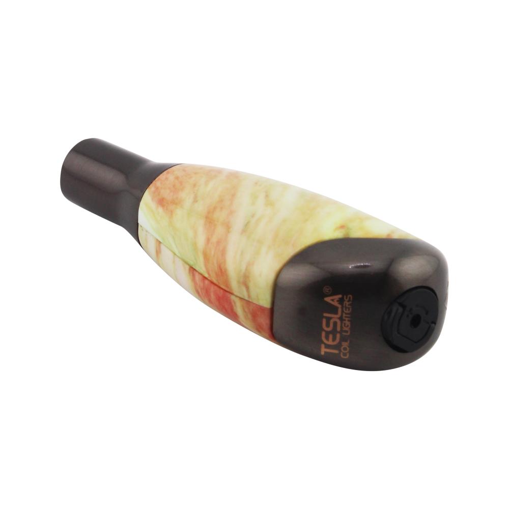 Tesla Small Marble Design Torch Single Flame-Mint Cream