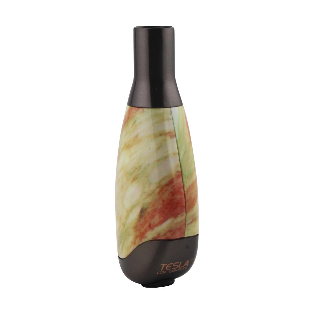 Tesla Small Marble Design Torch Single Flame-Mint Cream