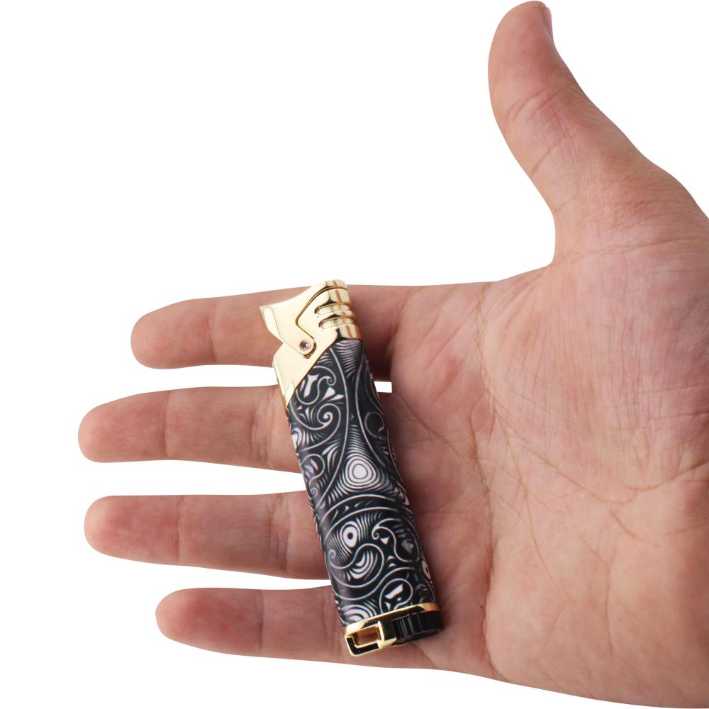 Tesla Swirl Edge Single Flame Torch Lighter-Black Mix