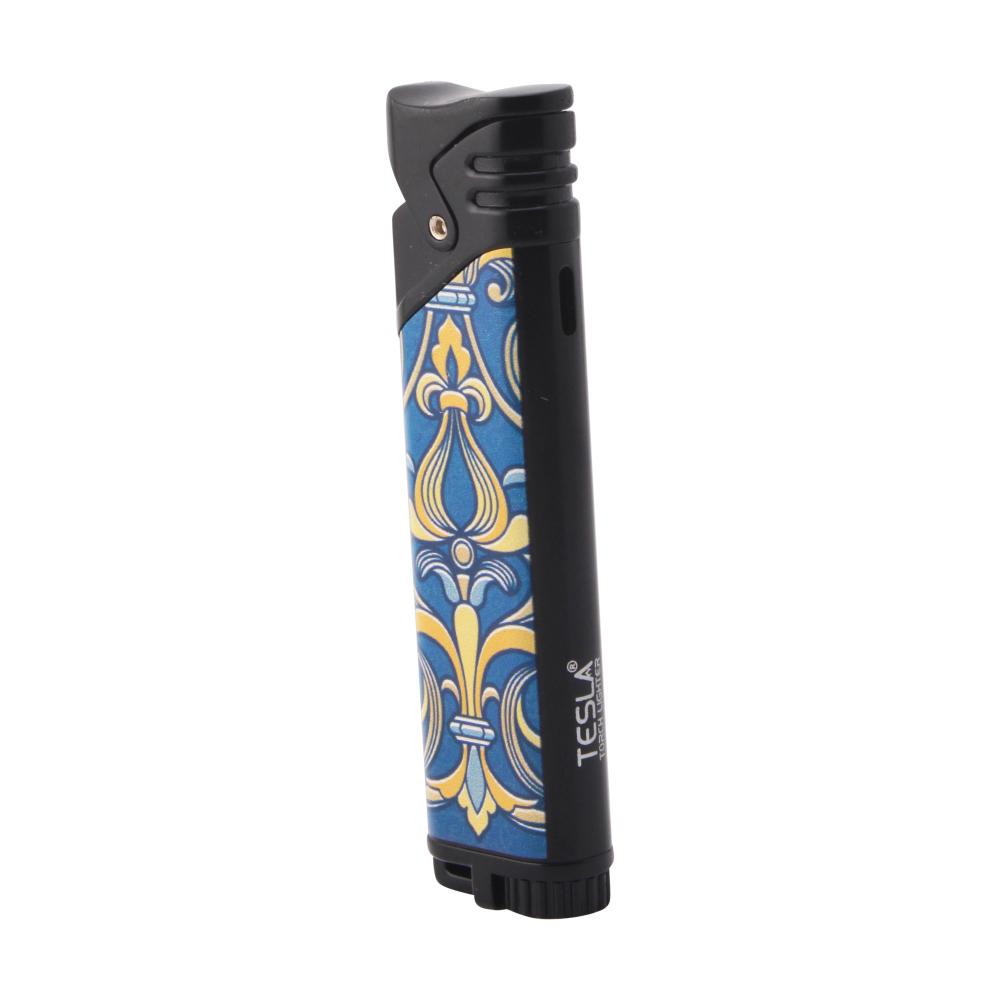 Tesla Swirl Edge Single Flame Torch Lighter-Blue Mix