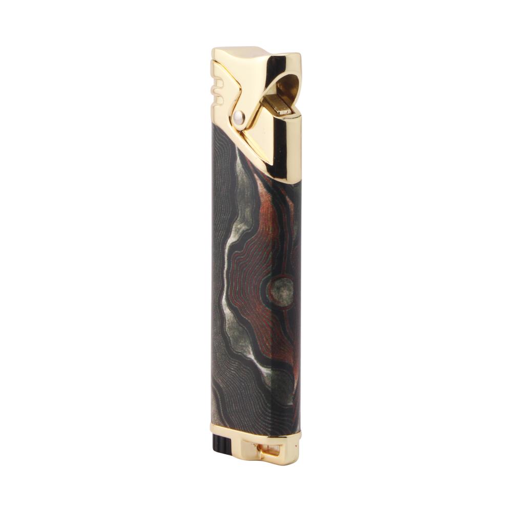Tesla Swirl Edge Single Flame Torch Lighter-Brown Mix