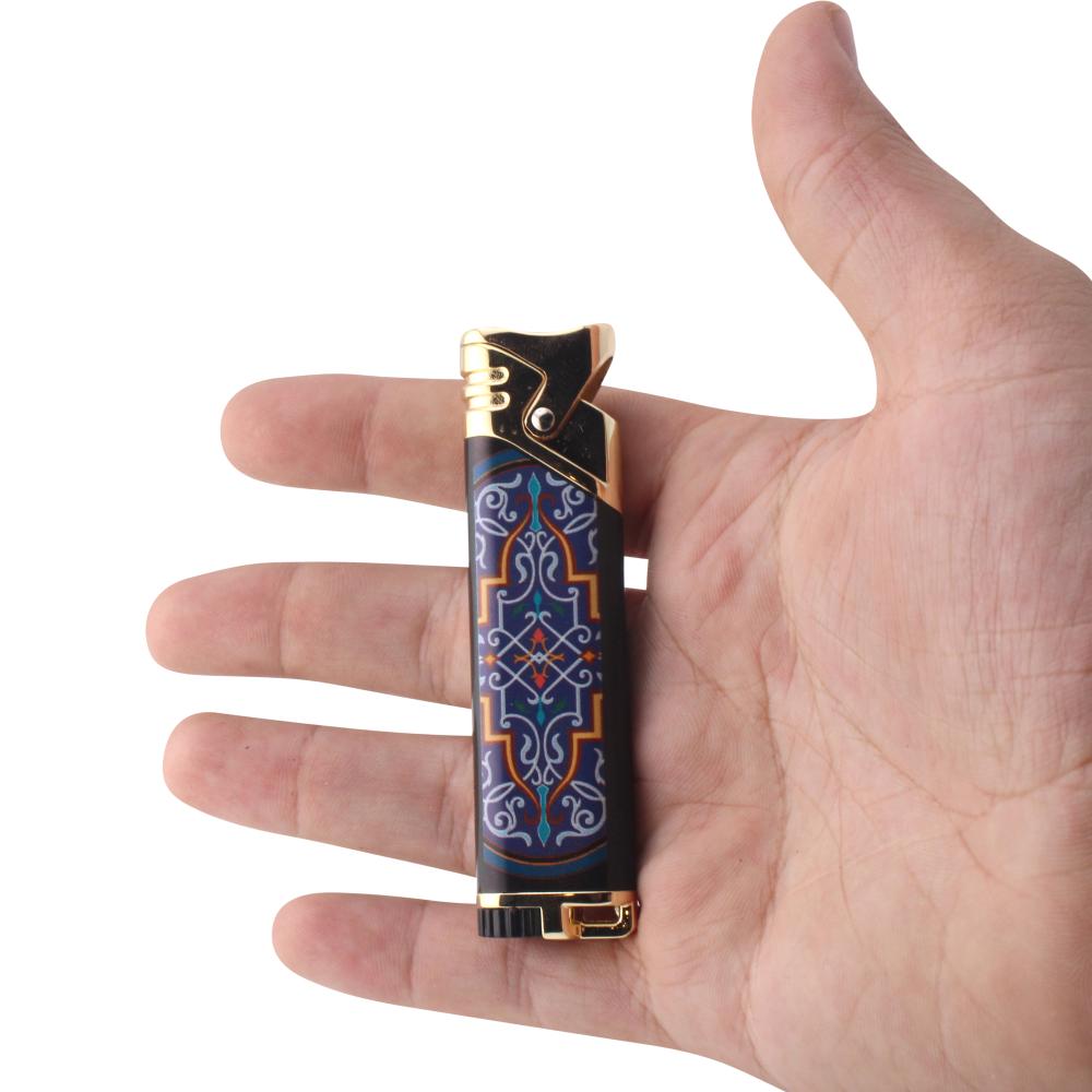 Tesla Swirl Edge Single Flame Torch Lighter-Dark Blue Mix