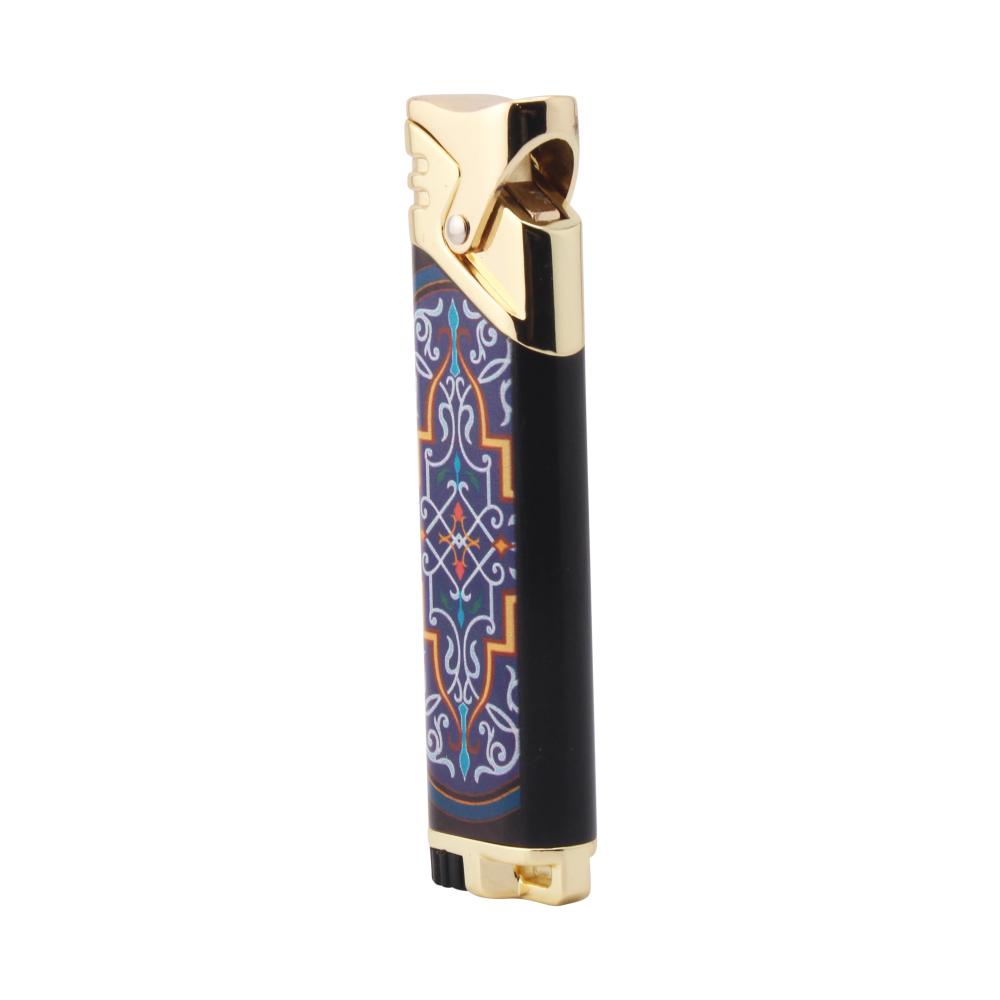 Tesla Swirl Edge Single Flame Torch Lighter-Dark Blue Mix