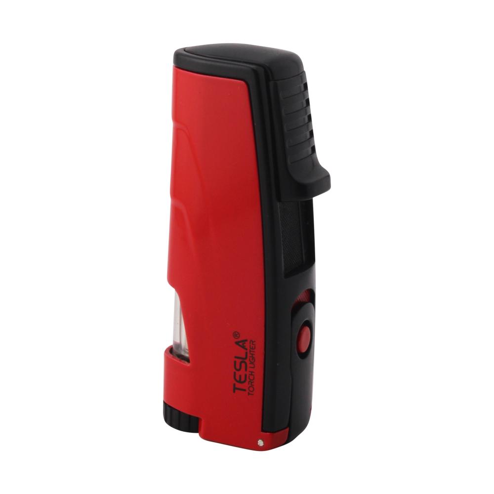 Tesla Vortex Torch Lighter Triple Flame-Red