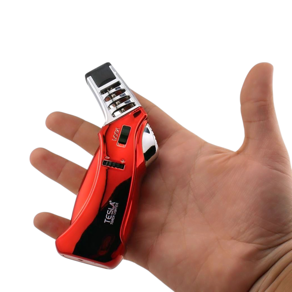Tesla Z Single Flame Torch Lighter-Red