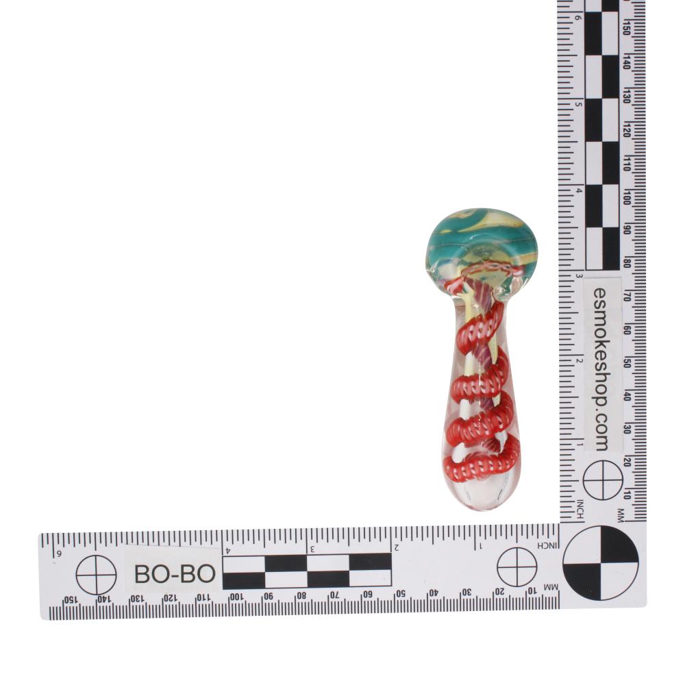 Tidal Spark Glass Hand Pipe-Crimson Red