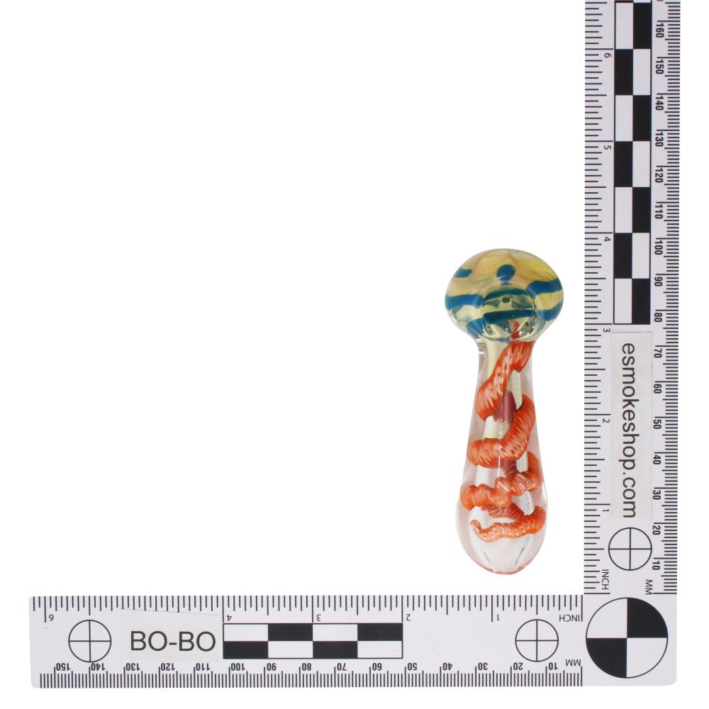 Tidal Spark Glass Hand Pipe-Orange Blue
