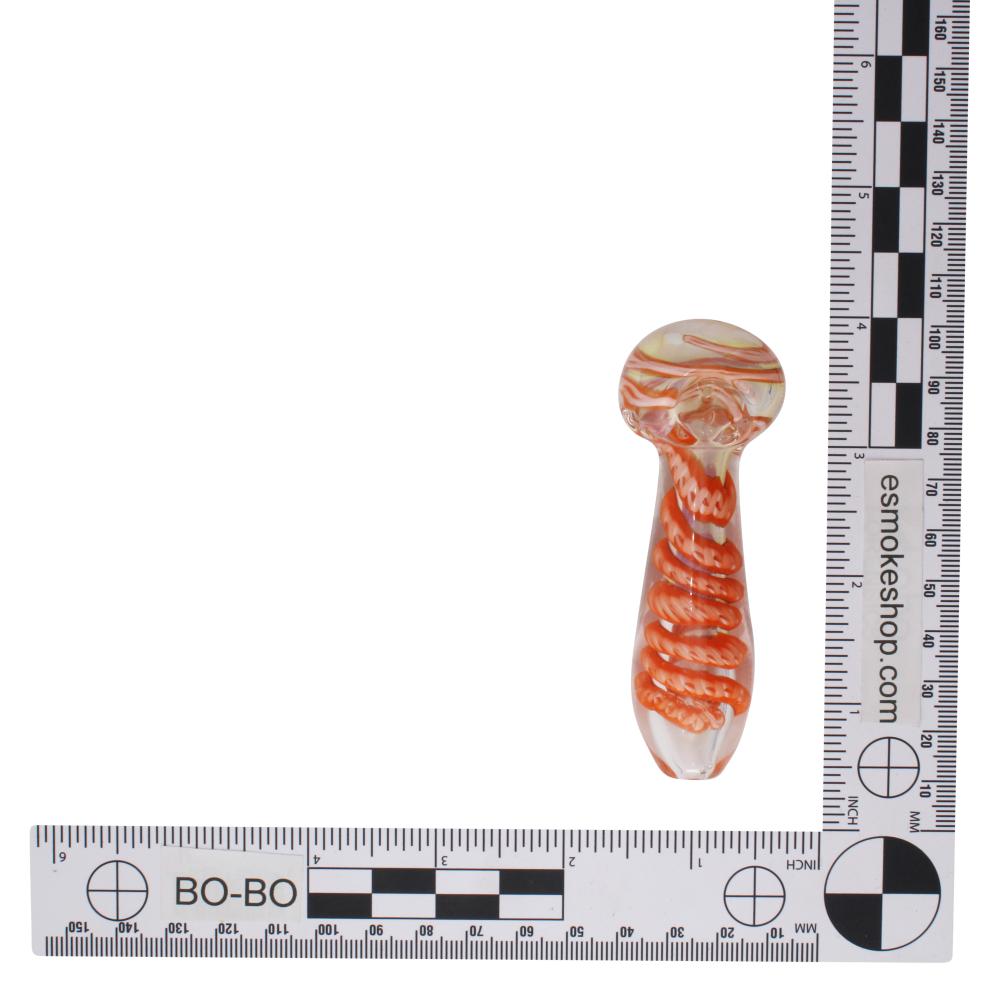 Tidal Spark Glass Hand Pipe-Orange