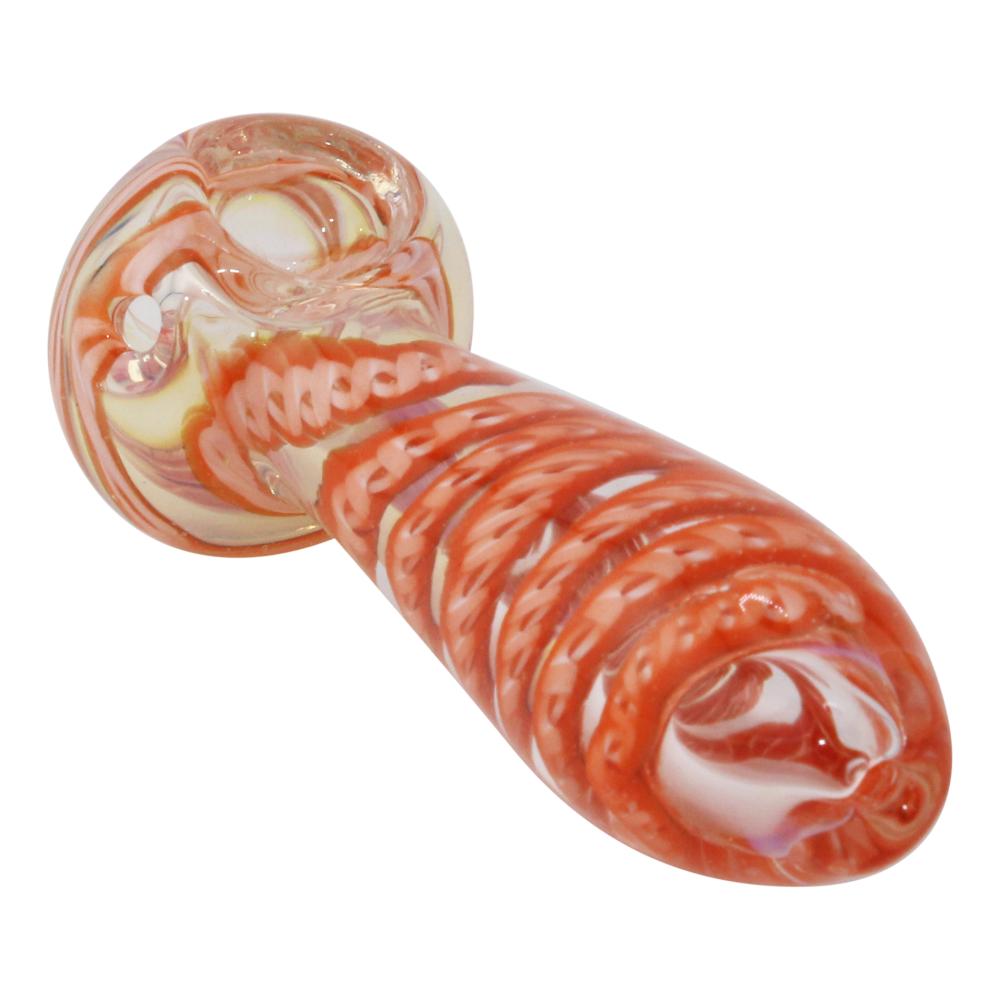 Tidal Spark Glass Hand Pipe-Orange