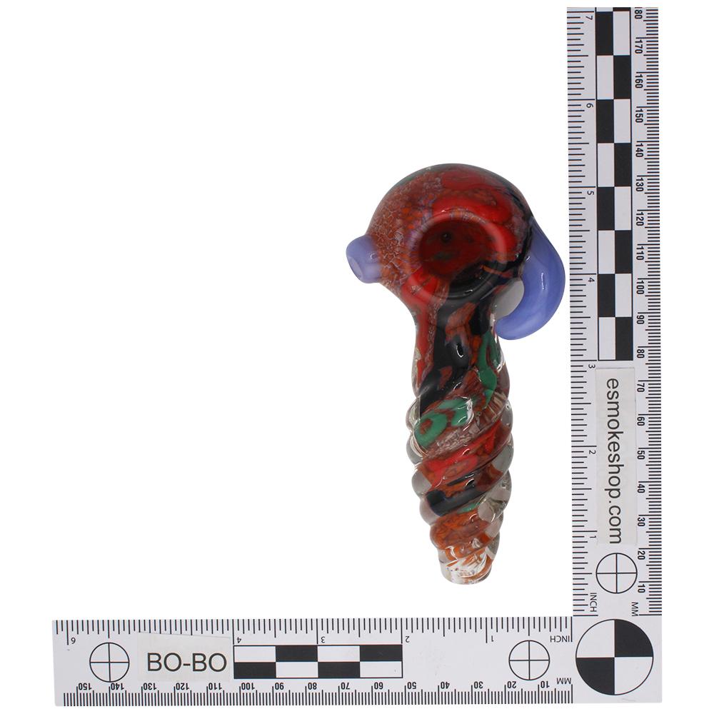Tornado Glass Hand Pipe-Red