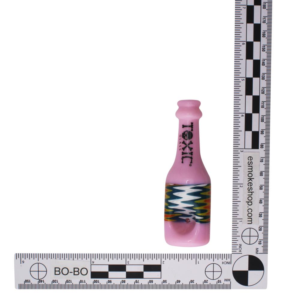 Toxic Glass Hand Pipe-Light Pink