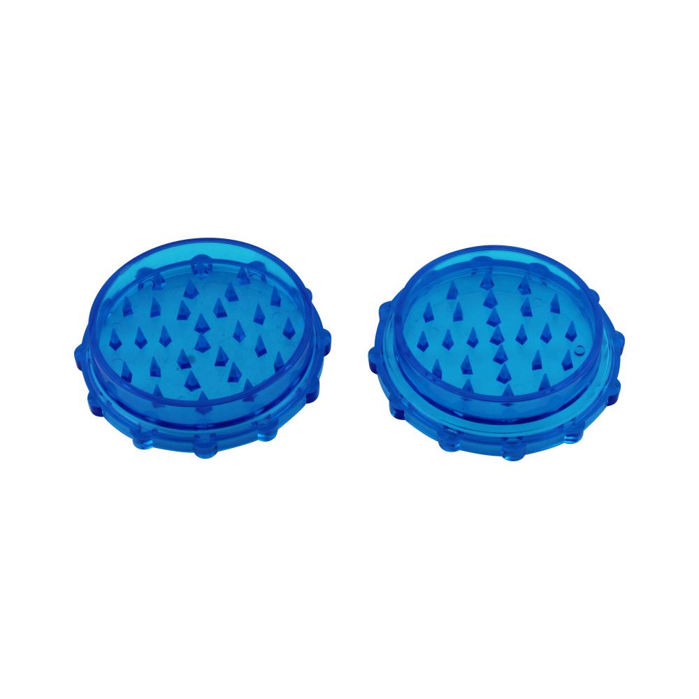 Transparent Medium Plastic Grinder-2 Piece-Blue