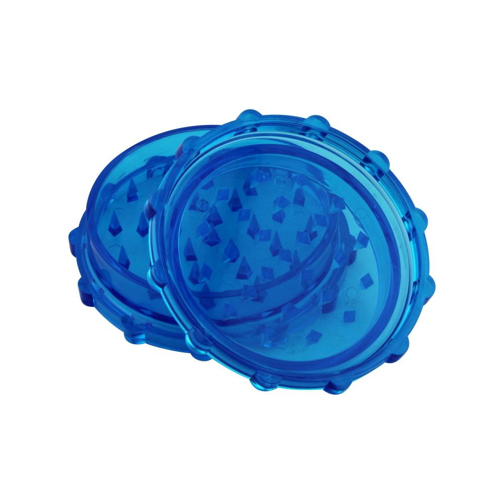 Transparent Medium Plastic Grinder-2 Piece-Blue