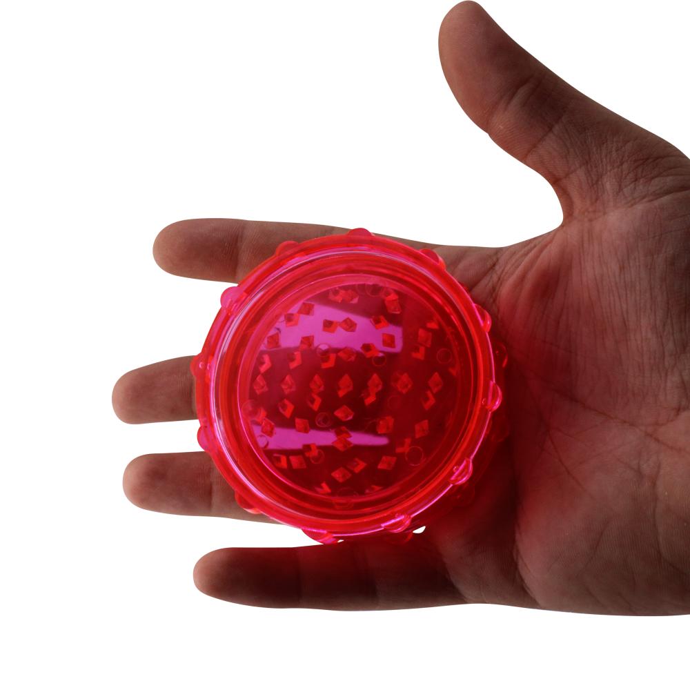 Transparent Medium Plastic Grinder-2 Piece-Pink