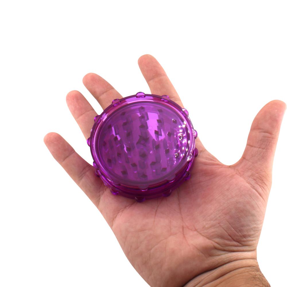 Transparent Medium Plastic Grinder-2 Piece-Purple