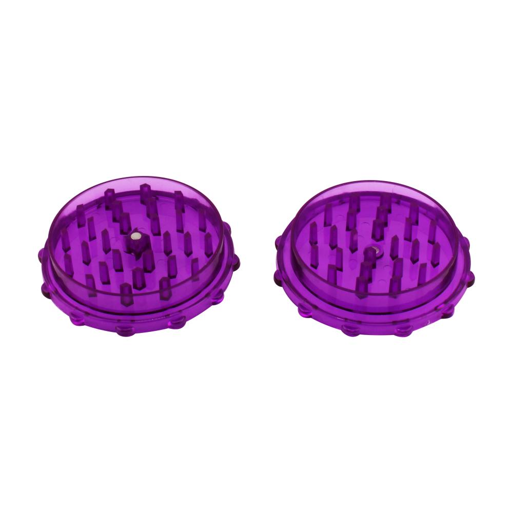Transparent Medium Plastic Grinder-2 Piece-Purple