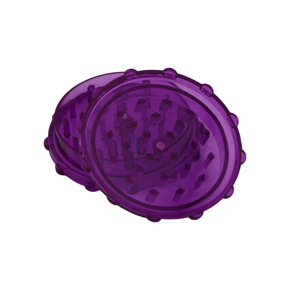 Transparent Medium Plastic Grinder-2 Piece-Purple