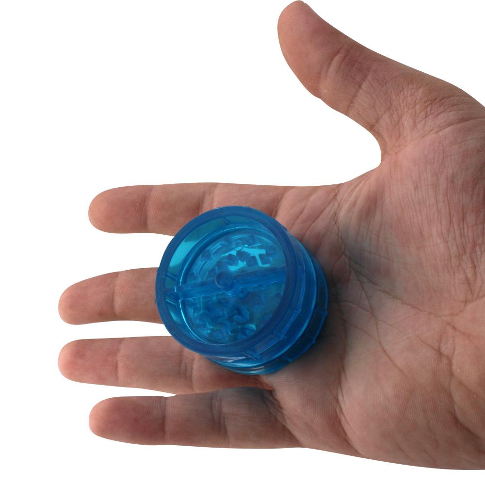 Transparent Small Plastic Grinder-2 Piece-Blue
