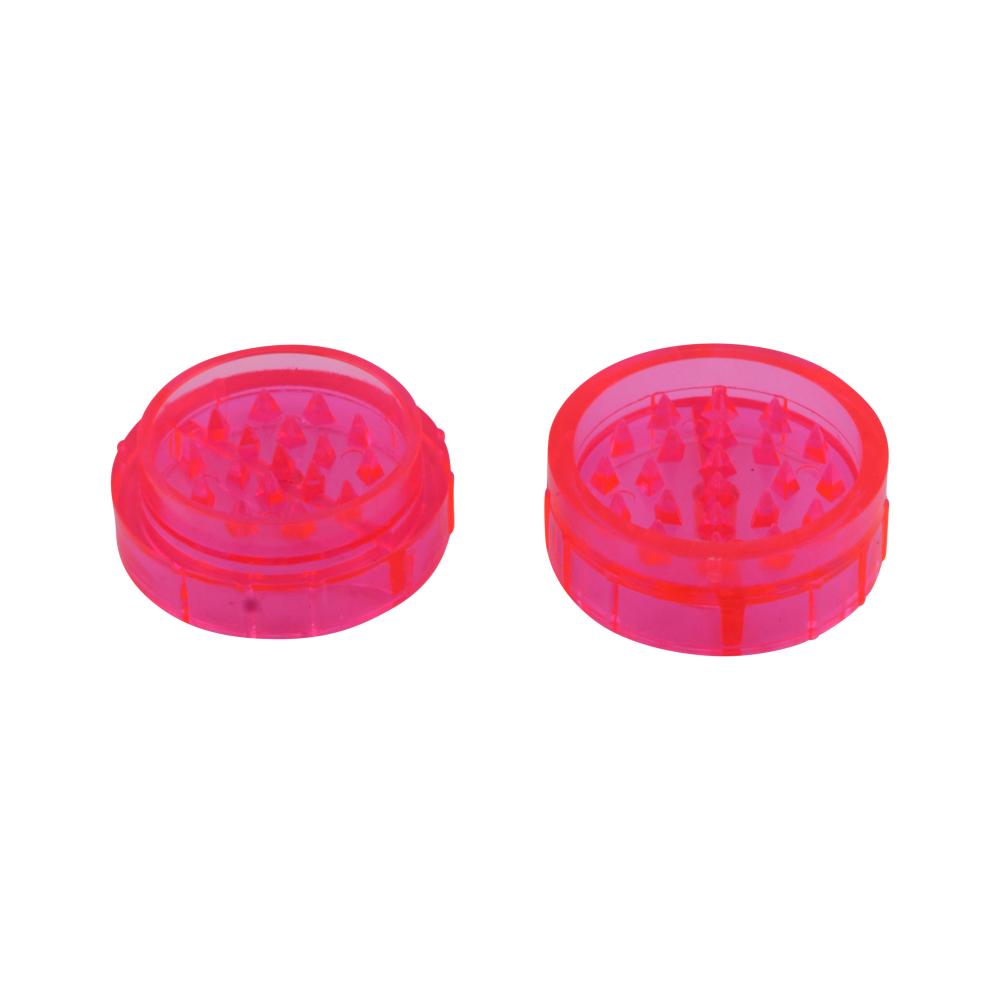 Transparent Small Plastic Grinder-2 Piece-Pink