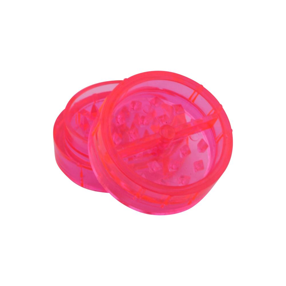 Transparent Small Plastic Grinder-2 Piece-Pink