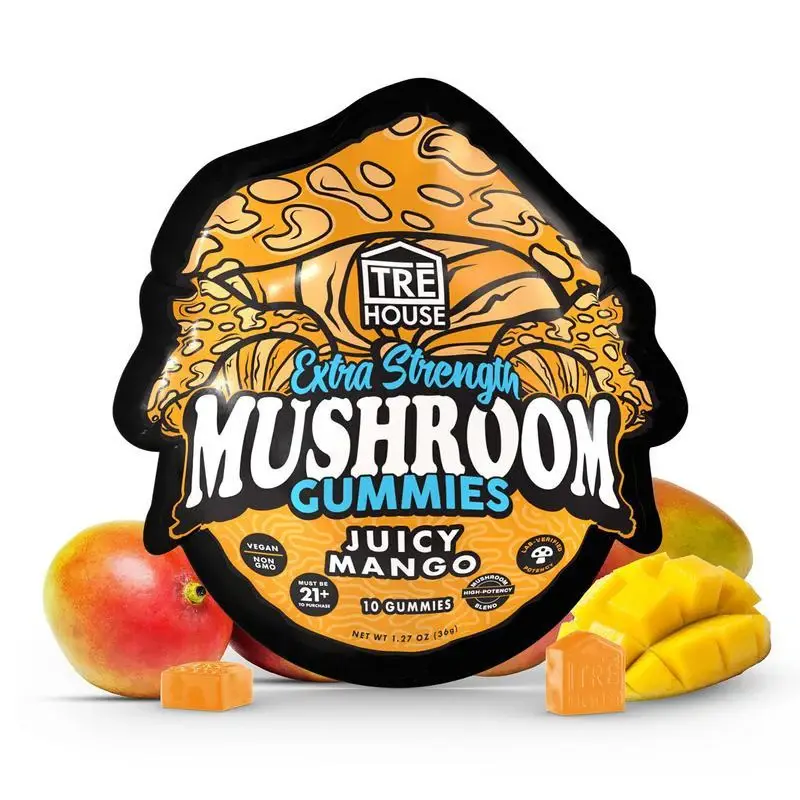 TRE HOUSE Extra Strength Magic Mushroom Gummies 10 Counts 36g-Juicy Mango