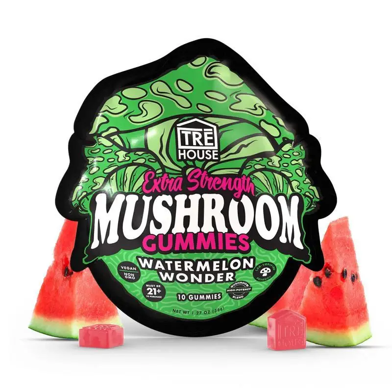 TRE HOUSE Extra Strength Magic Mushroom Gummies 10 Counts 36g-Watermelon Wonder