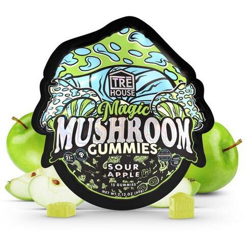 TRE HOUSE Magic Mushroom Gummies 15 Counts 60g-Sour Apple