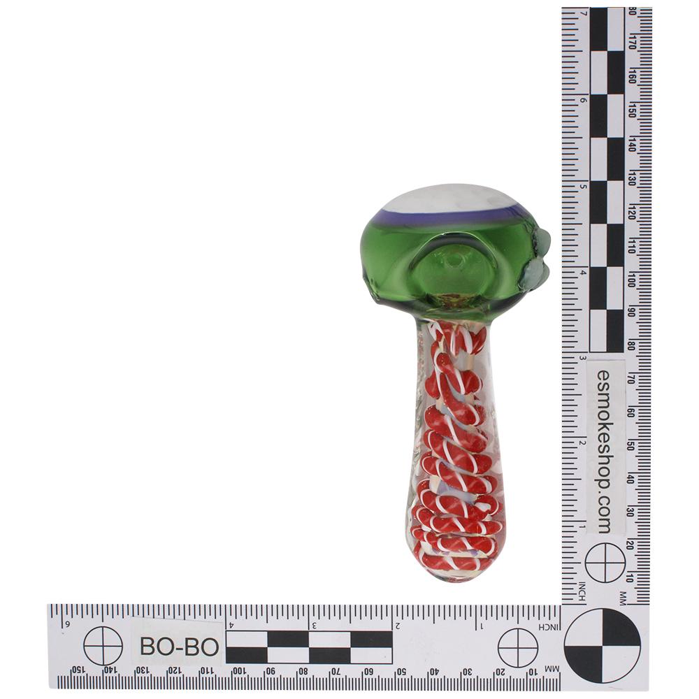 Twist Blaze Glass Hand Pipe-Red and Green