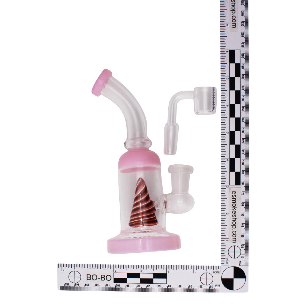 Twister Cone Mini Water Pipe-Light Pink