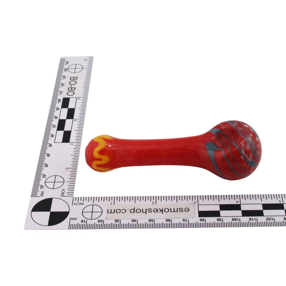 Velvet Ember Glass Hand Pipe-Red