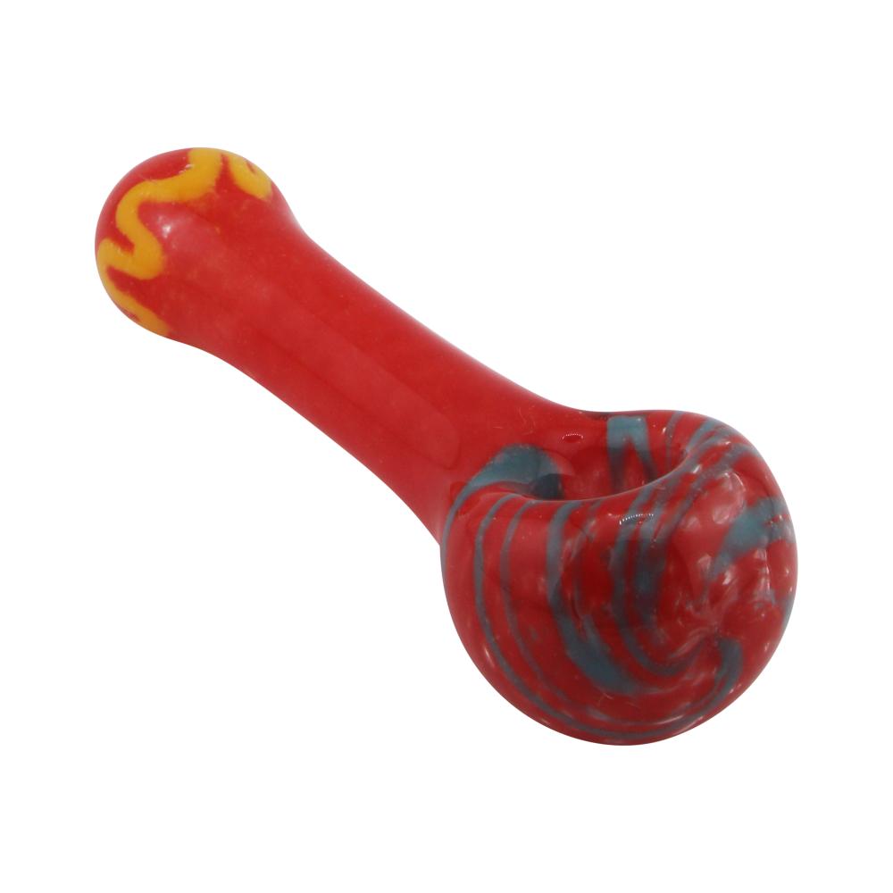 Velvet Ember Glass Hand Pipe-Red