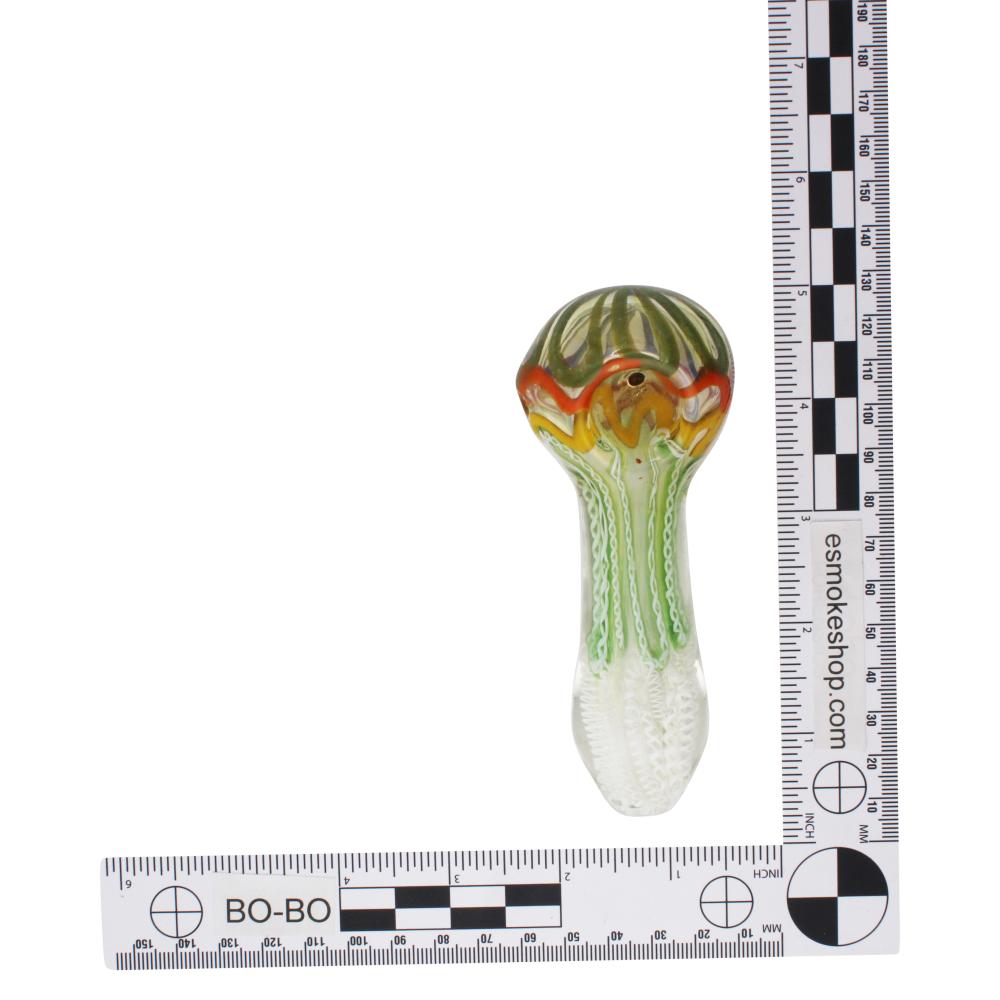 Verdant Blaze Glass Hand Pipe-Green