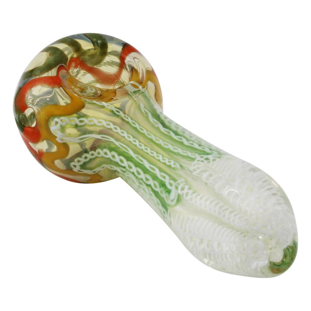 Verdant Blaze Glass Hand Pipe