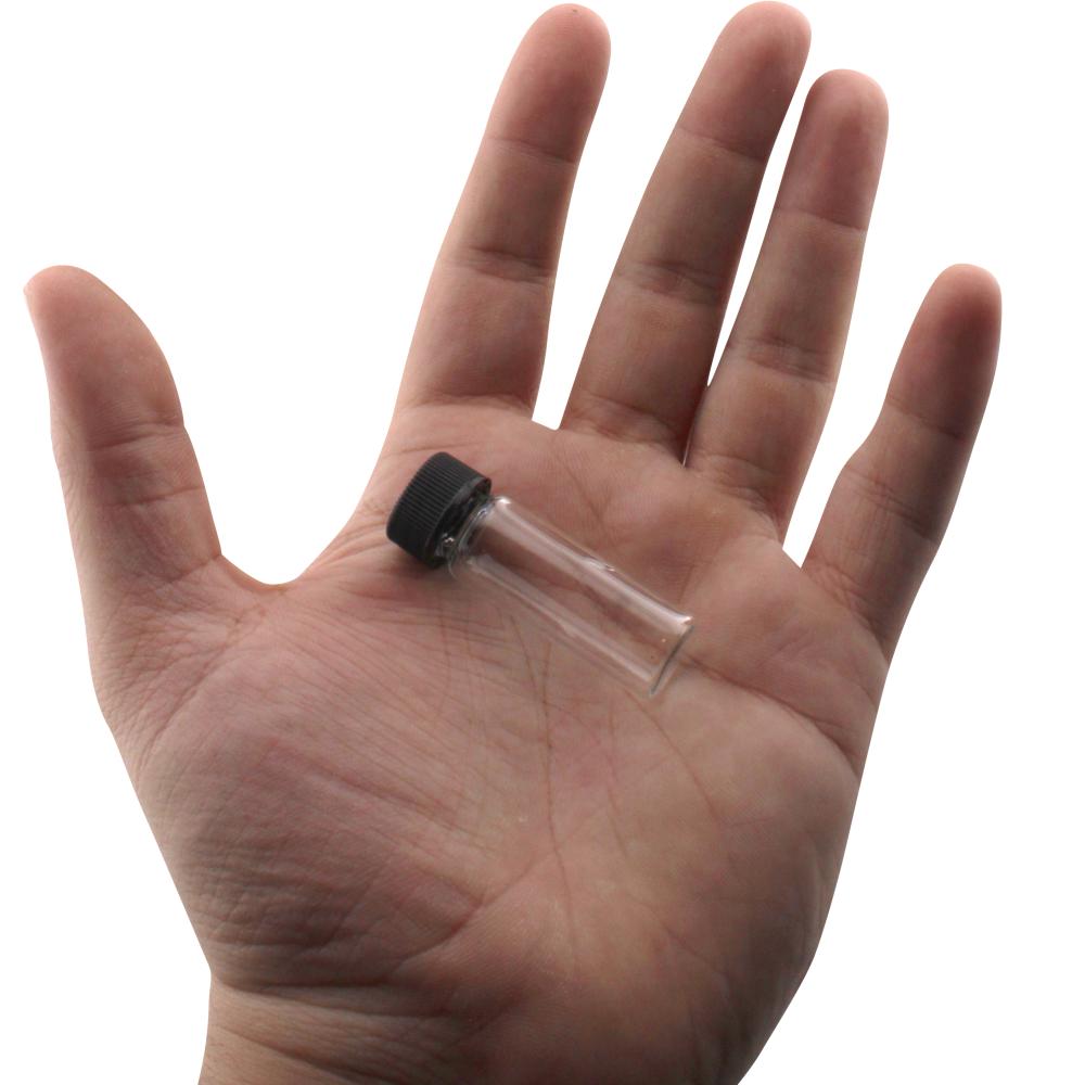 Vial Glass Container With Screw Cap-Clear