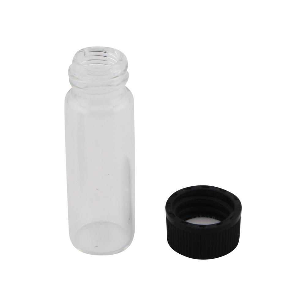 Vial Glass Container With Screw Cap-Clear