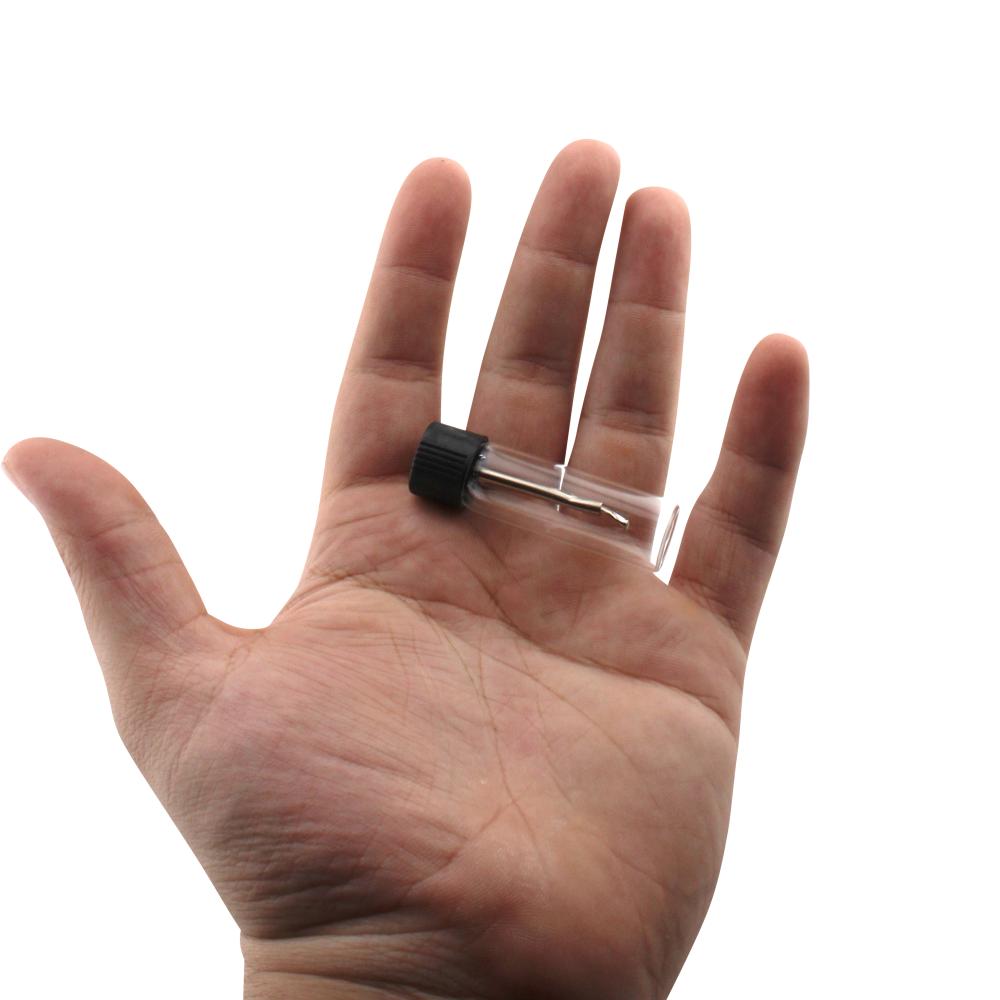 Vial Glass Container With Telescopic Spoon With Screw Cap-Clear