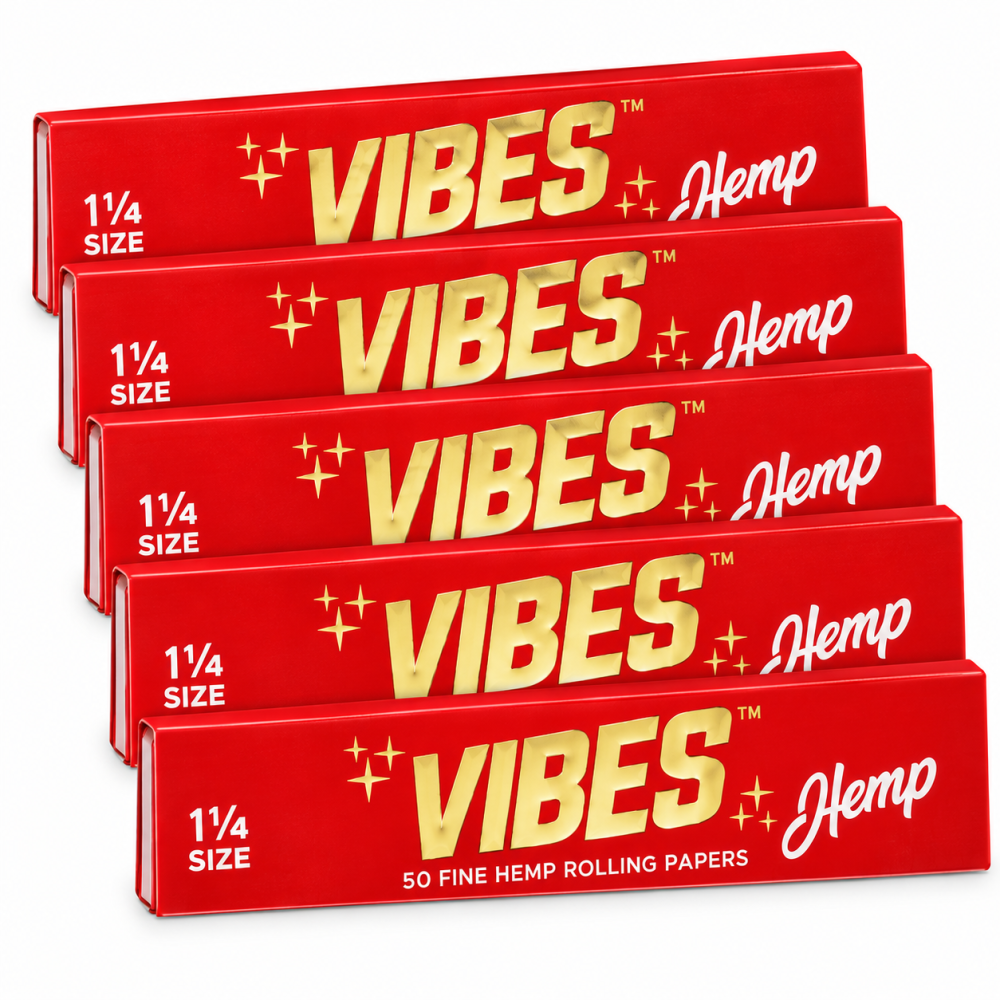 Vibes Hemp Rolling Papers 1 1/4 Pack 5