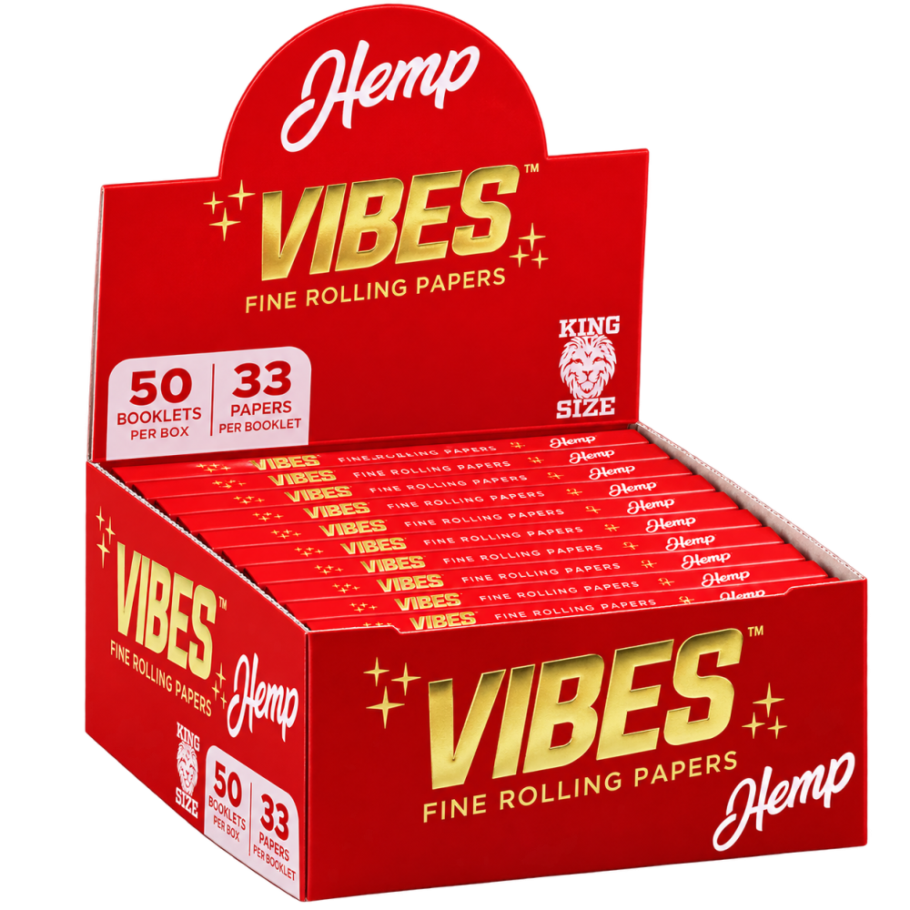 Vibes Hemp Rolling Papers King Size Pack 50