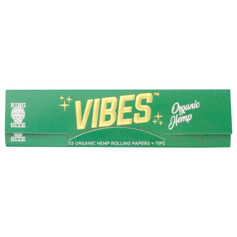 Vibes Organic Hemp King Size Rolling Paper + Tips
