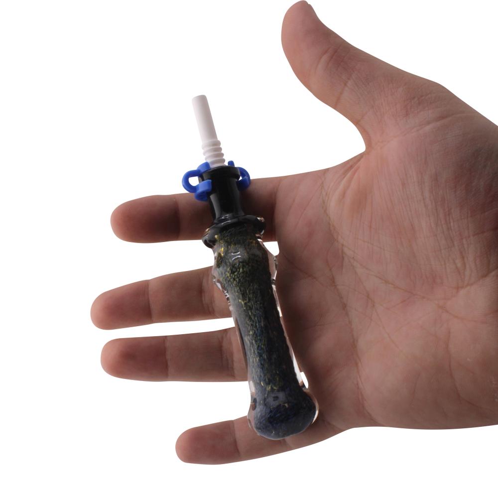 Violet Strike Small Glass Nectar Collector-Blue