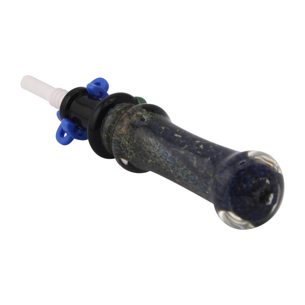 Violet Strike Small Glass Nectar Collector-Blue