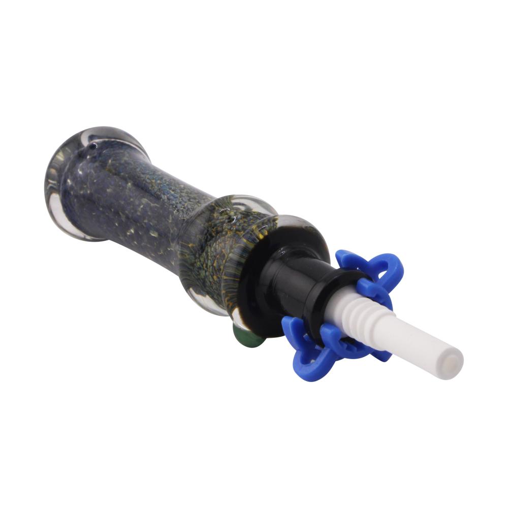 Violet Strike Small Glass Nectar Collector-Blue