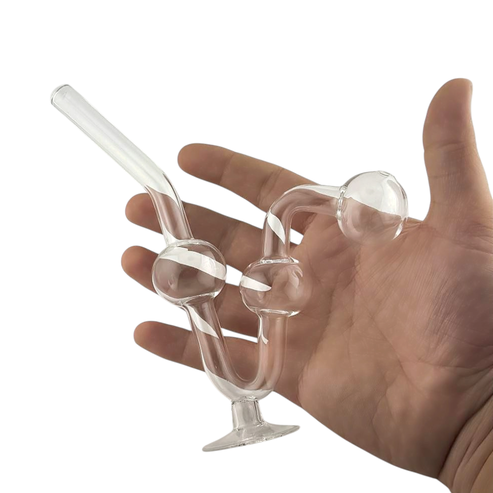 Water Dog Glass Oil Burner Pipe-Clear