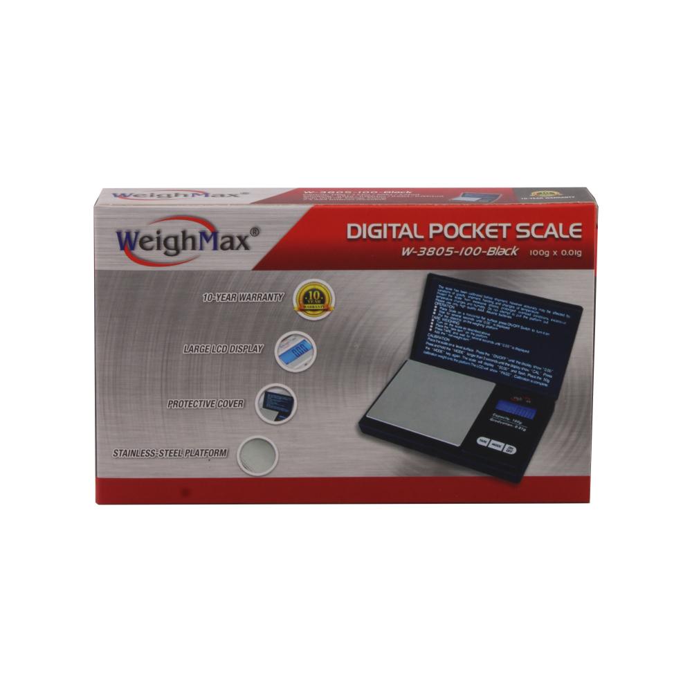 Weighmax W-3805-100 Black Digital Pocket Scale 100g X 0.01g