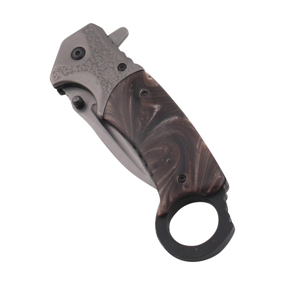 Wild Turkey Handmade Collection N21 Folding Metal Pocket Knife-Gray