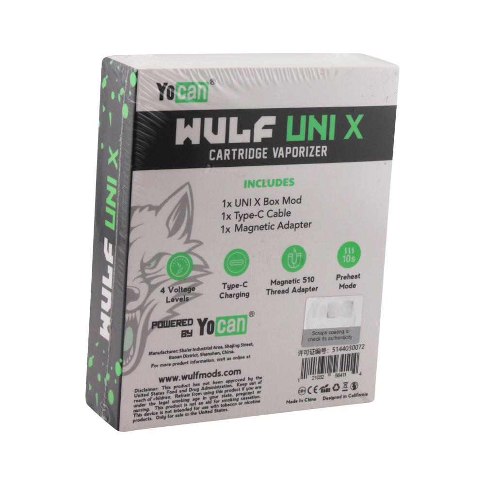 Wulf Uni X Cartridge Vaporizer-Black Green Spatter