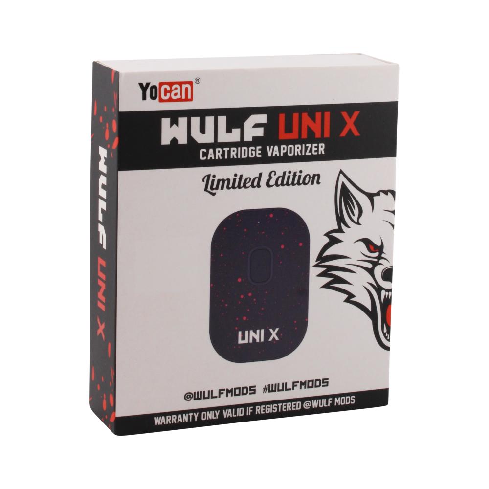 Wulf Uni X Cartridge Vaporizer-Black Red Spatter