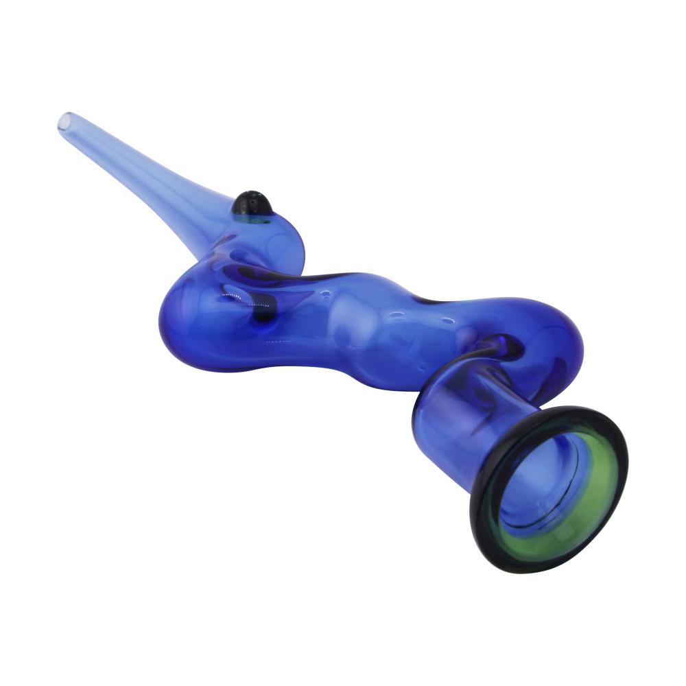 Zig Zag Glass Nectar Collector-Blue