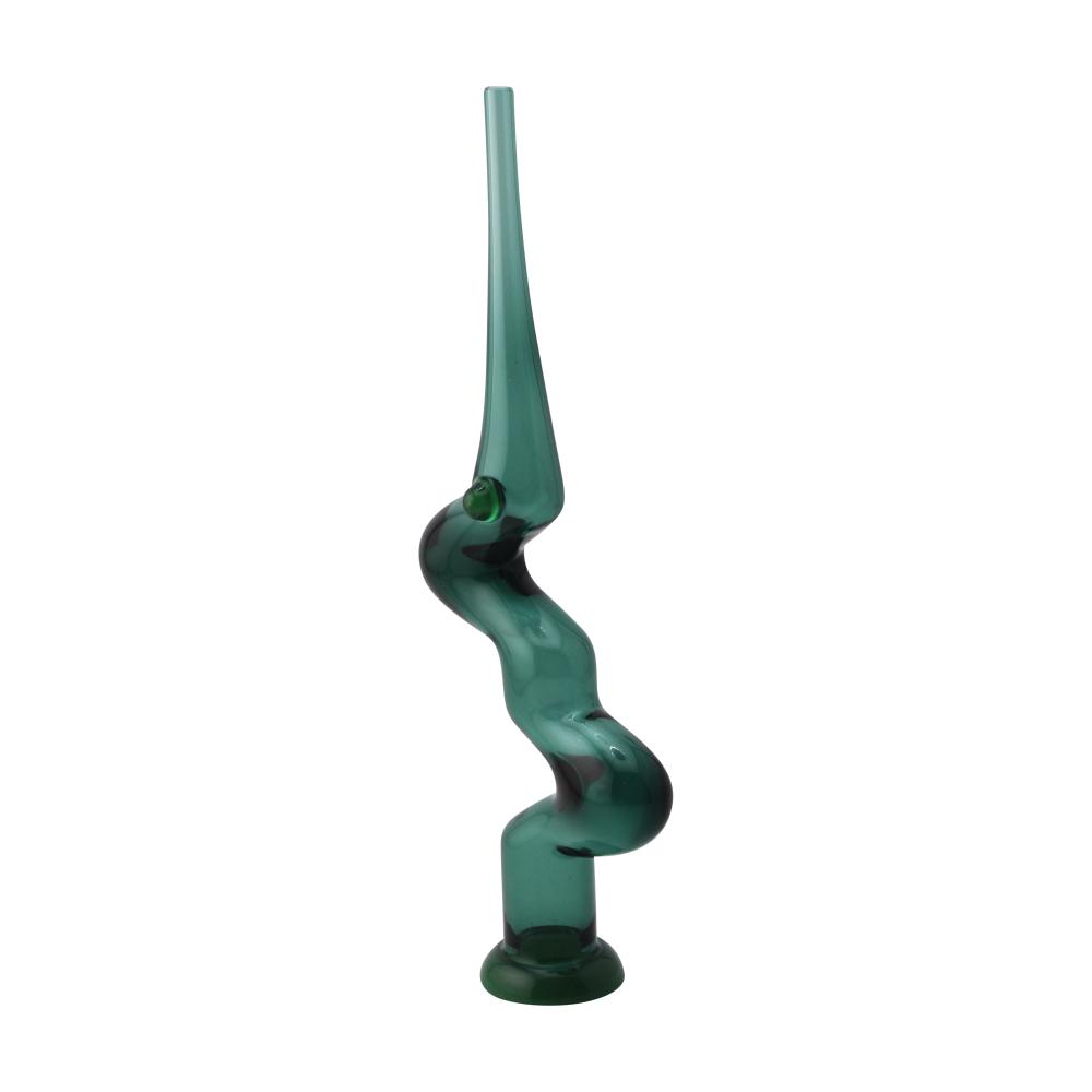 Zig Zag Glass Nectar Collector-Dark Green
