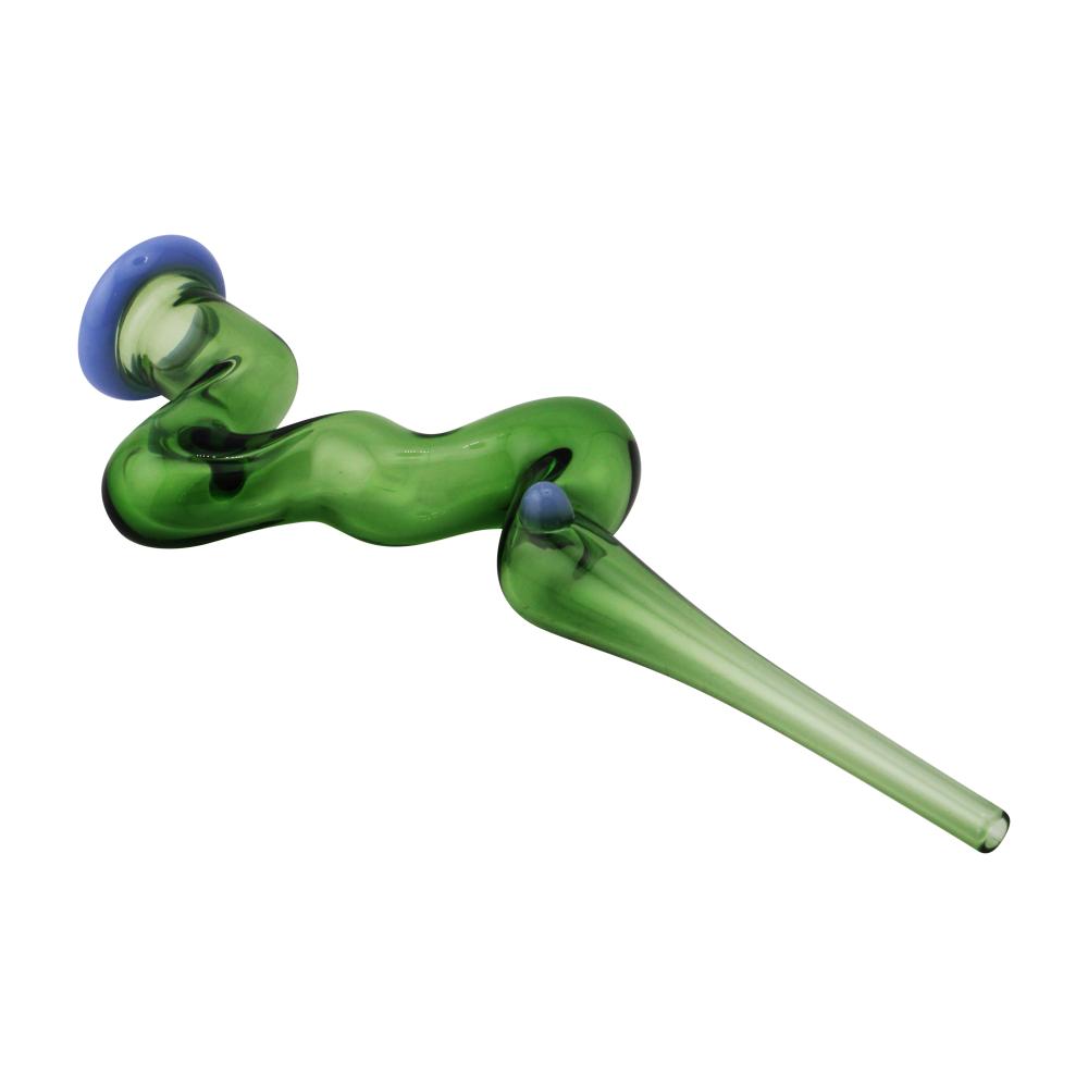 Zig Zag Glass Nectar Collector-Green